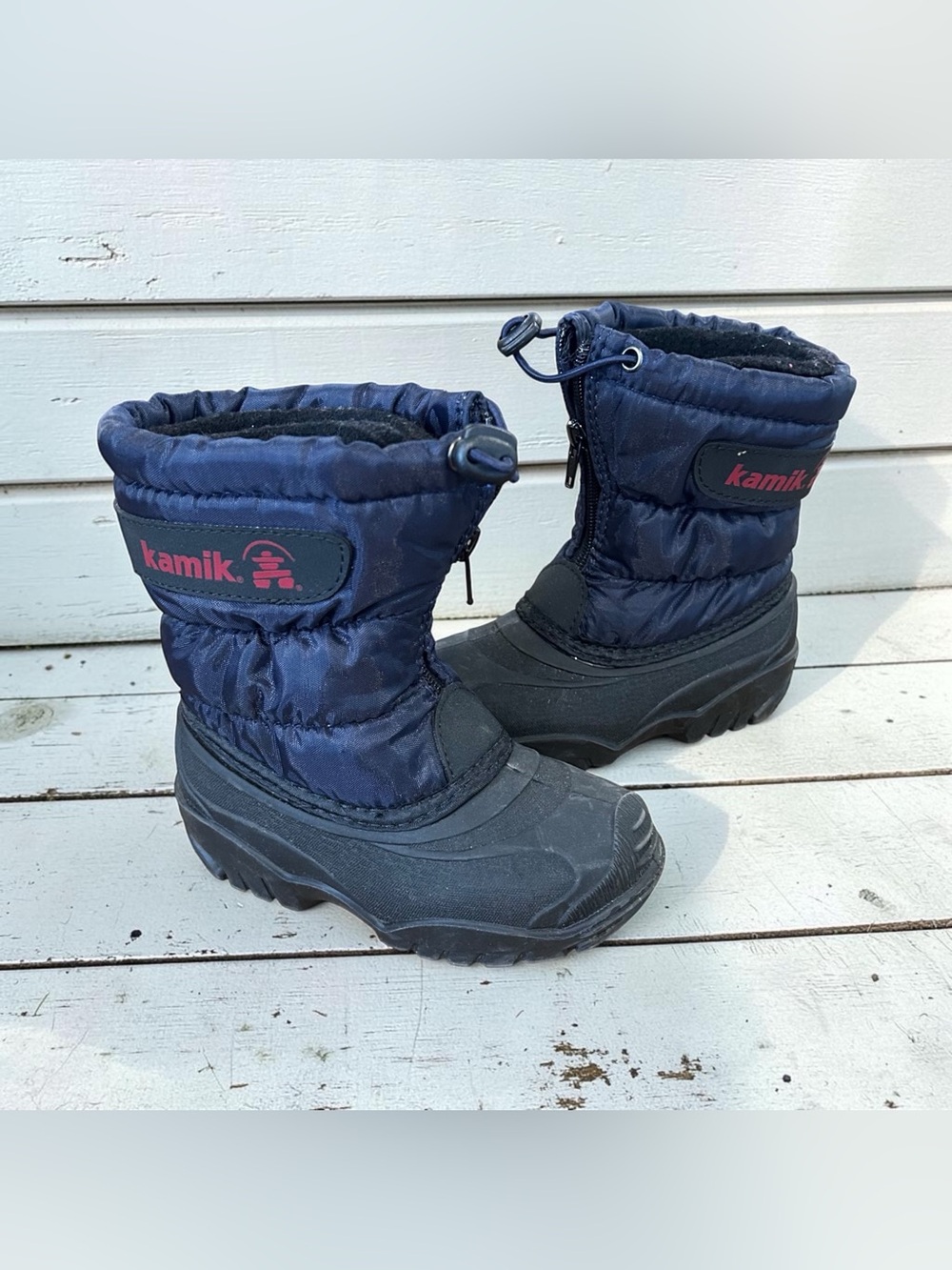 Kamik Kids Blue Insulated Winter Snow Boots Size 9
